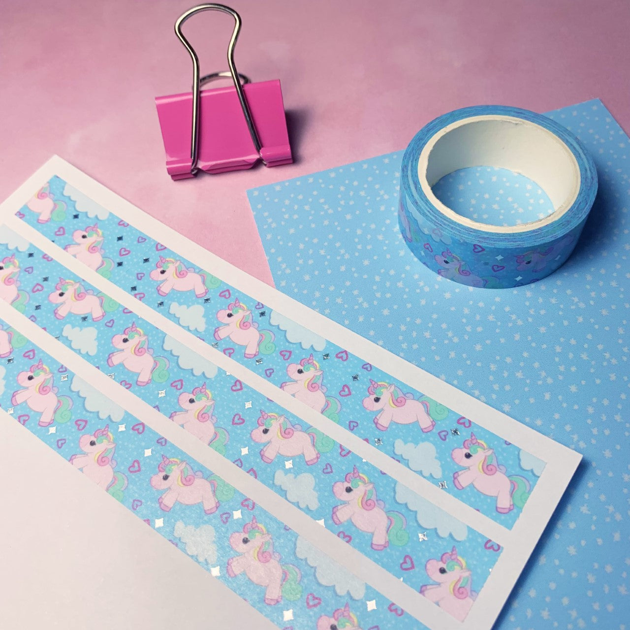Unicorn dreams - Silver Foiled Washi Tape