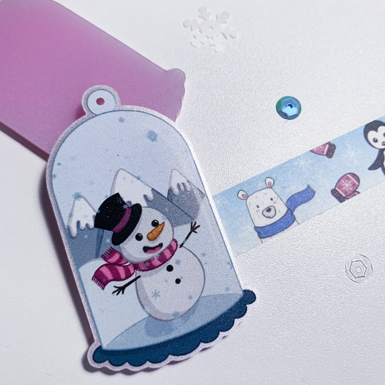 Snow globe washi cutter