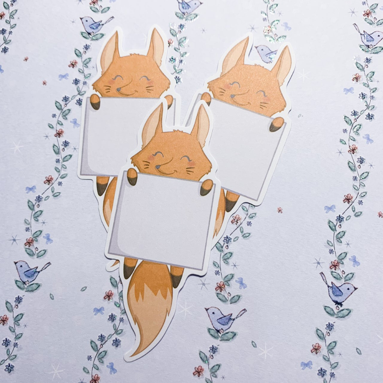 Set of 25 Little Fox Loose Sheet Die Cut Paper
