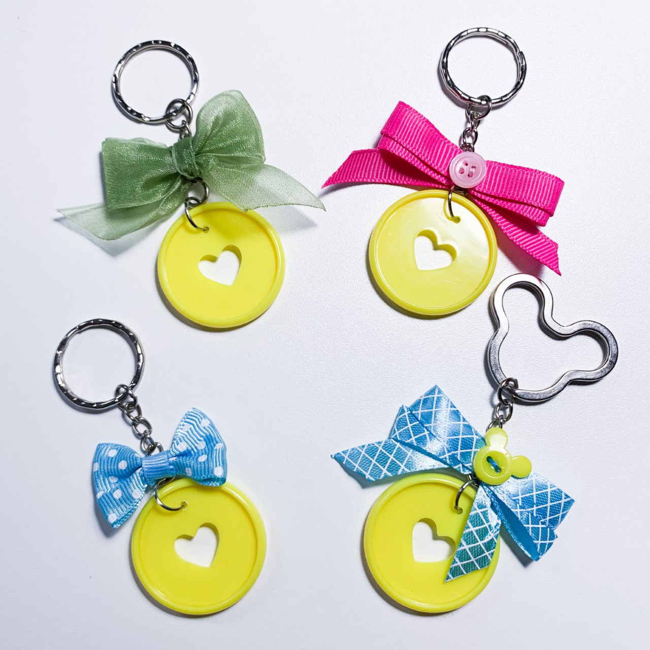 Yellow disc keychain