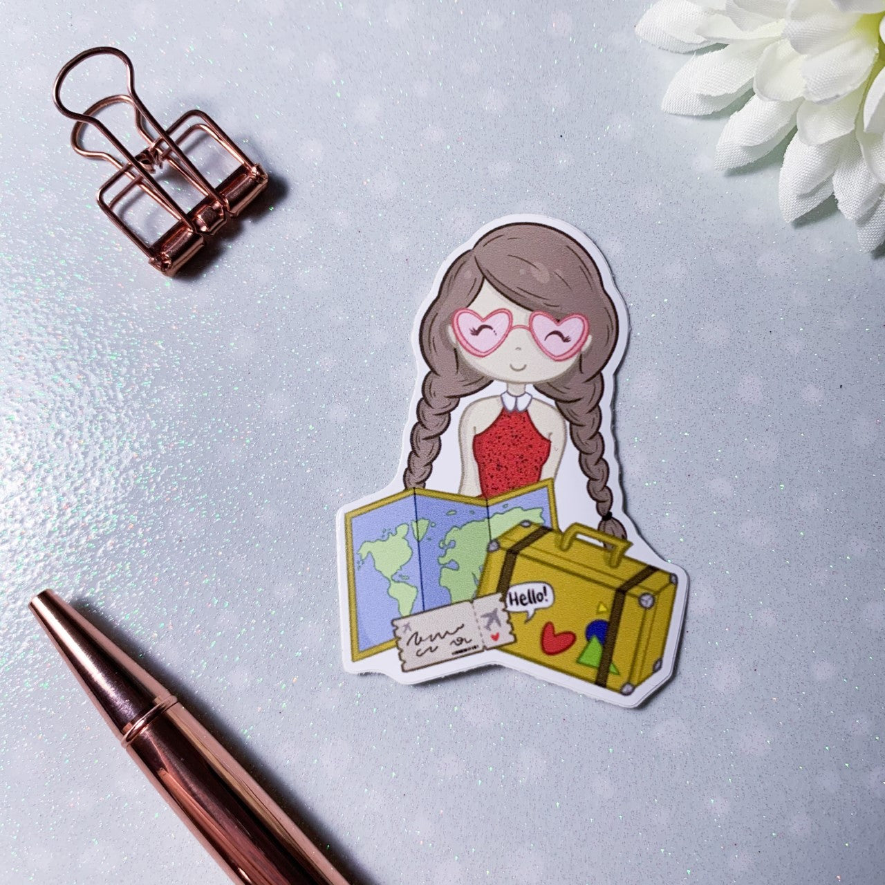 Travel World Vinyl Sticker