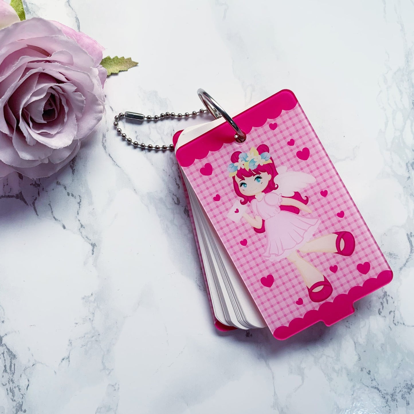 Cupid Acrylic Loose-Leaf memo pad - Standee / keychain