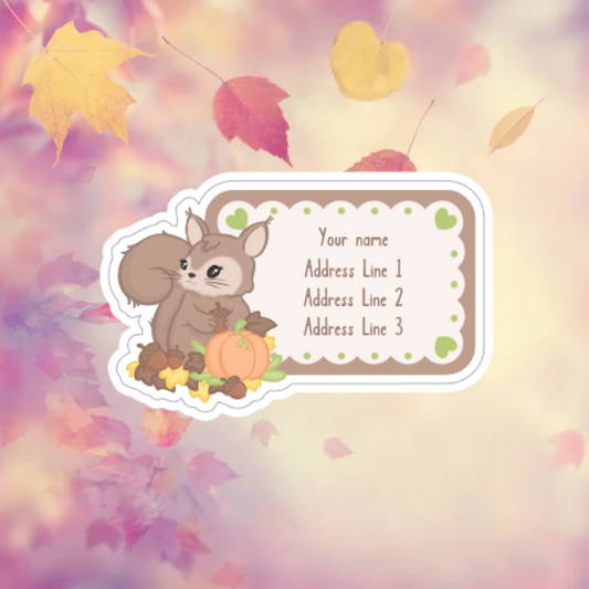 Fall squirrel - Address Labels