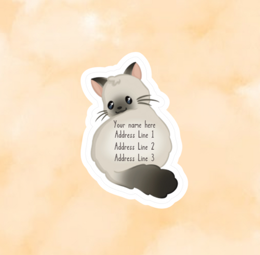Mia the siamese cat - Address Labels