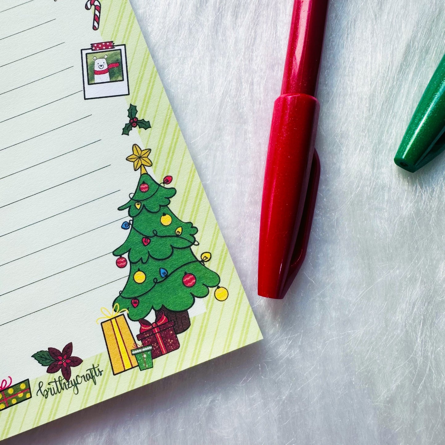 Christmas list notepad