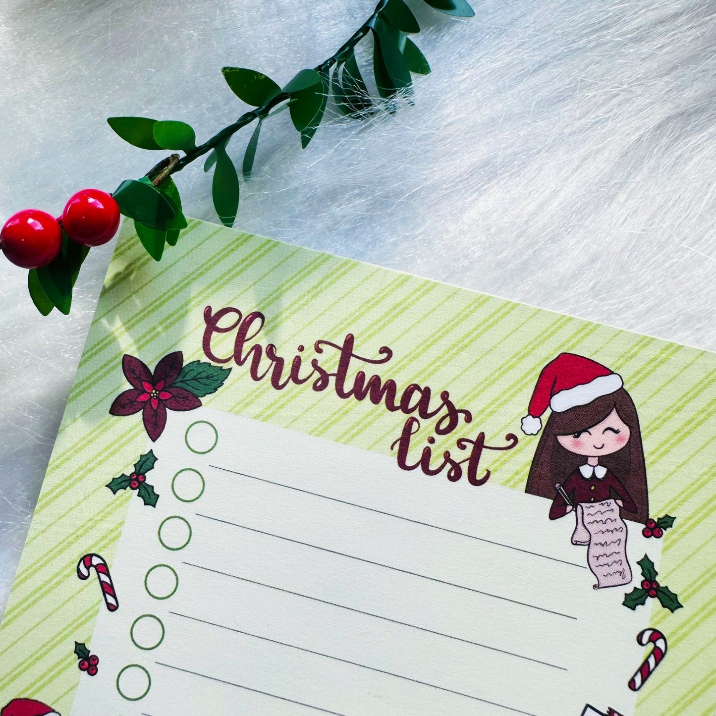 Christmas list notepad