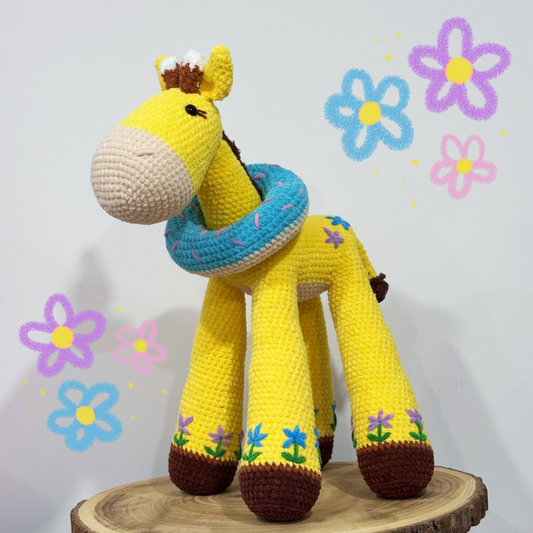 Donut Giraffe chochet decorative plushie