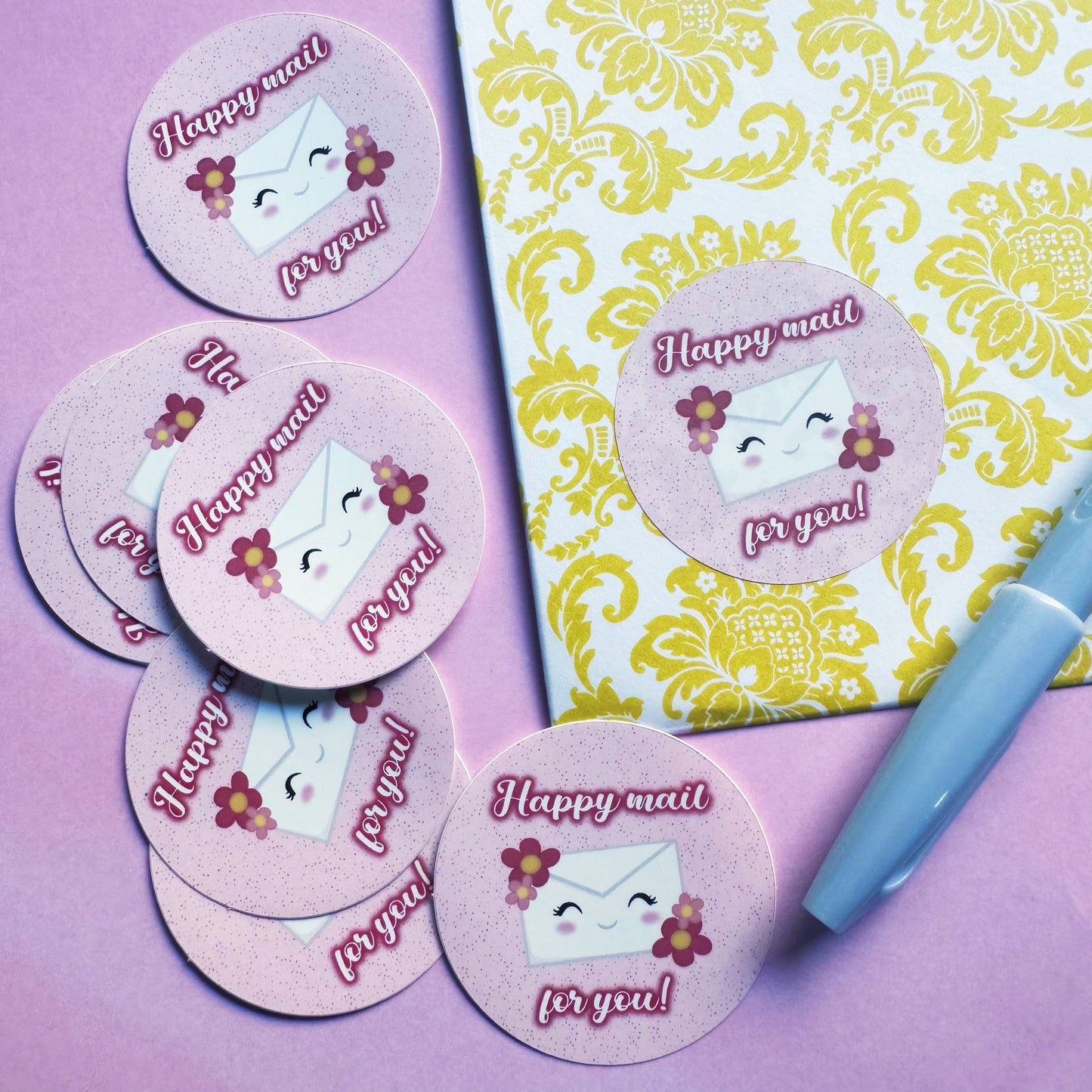 Happy mail for you - Round stickers