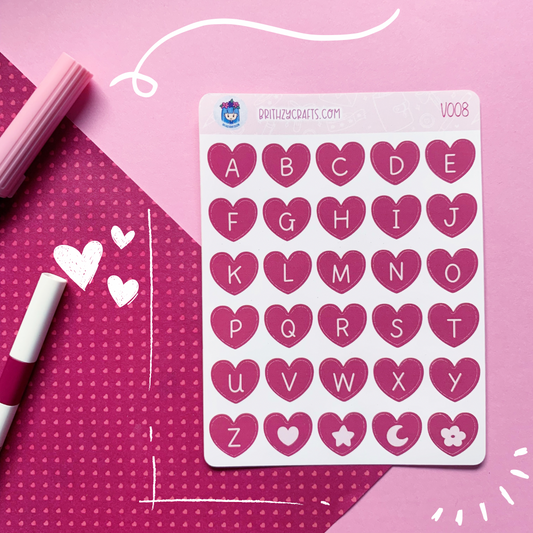 Heart letters - V008