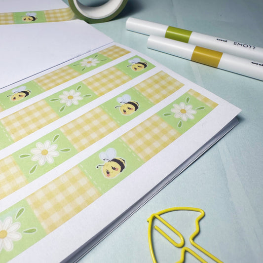 Floral bee Washi Tape
