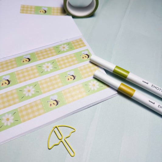 Floral bee Washi Tape