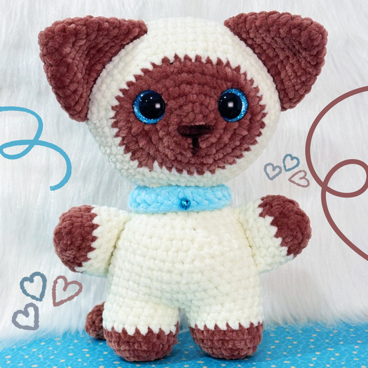 Siamese cat decorative plushie