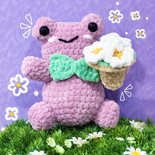 Gentleman frog decorative plushie