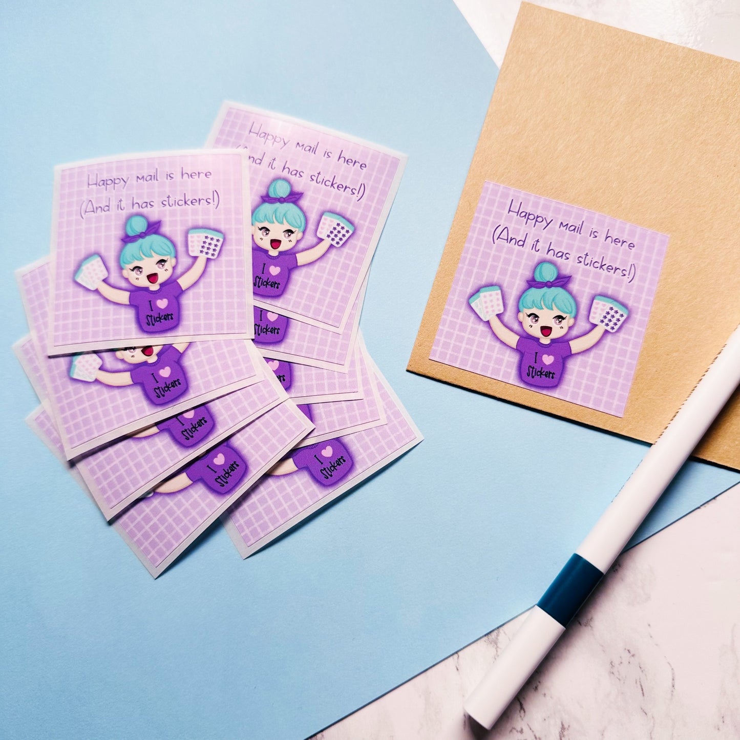 Happy mail is here (and it has stickers!) - Square stickers