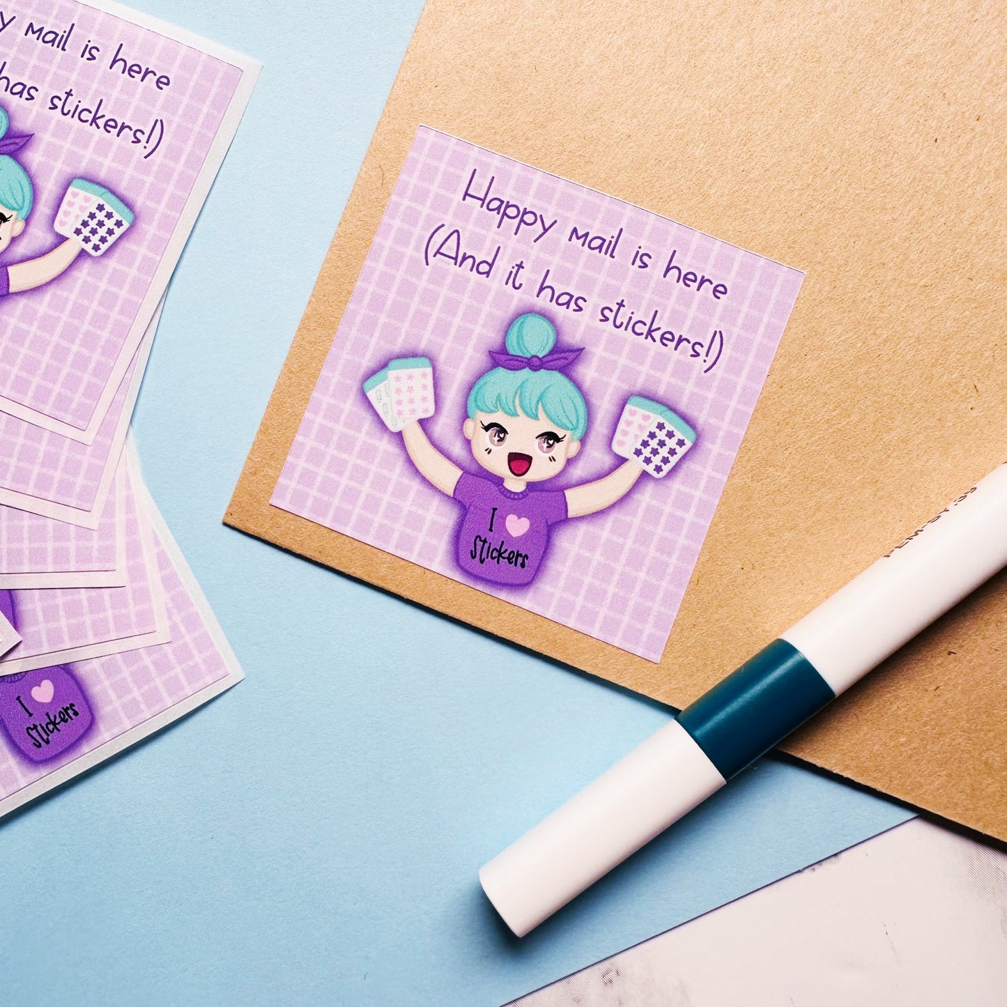 Happy mail is here (and it has stickers!) - Square stickers