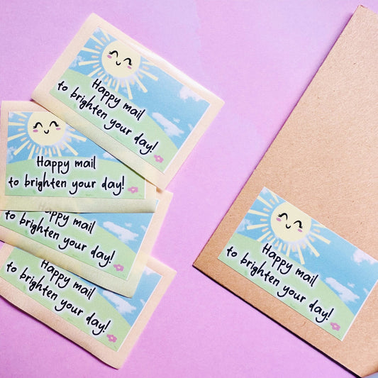 Happy mail to brighten your day - Rectangle stickers (read description!)