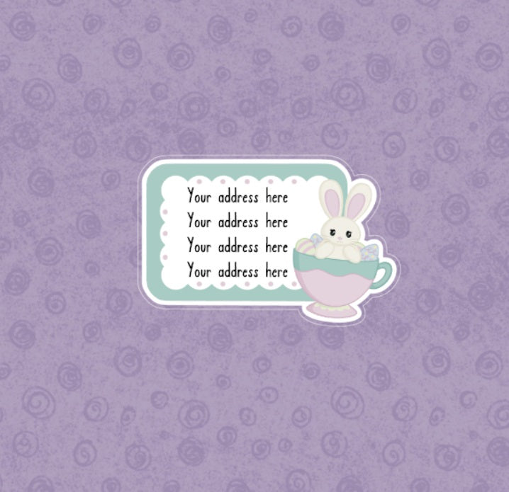Easter bunny in cup Address Labels