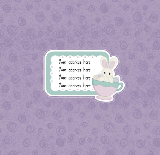 Easter bunny in cup Address Labels