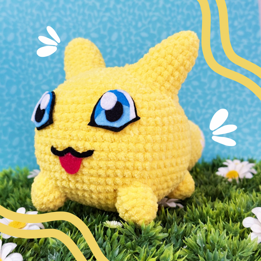 Yellow creature decorative plushie