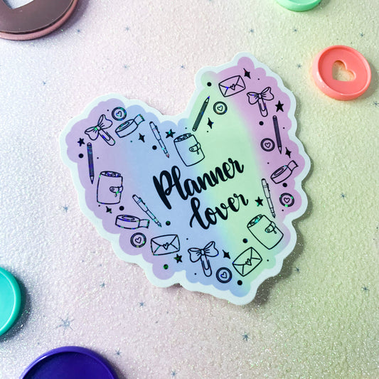 Glitter Planner Lover sticker