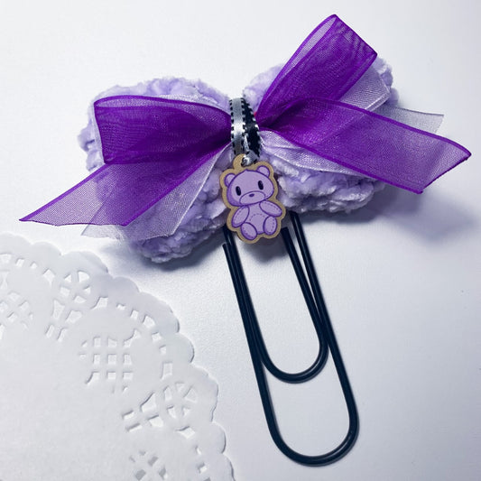 The purple teddy Planner / Paper Clip - Jumbo size