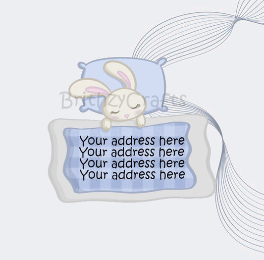 Sleepy bunny address labels