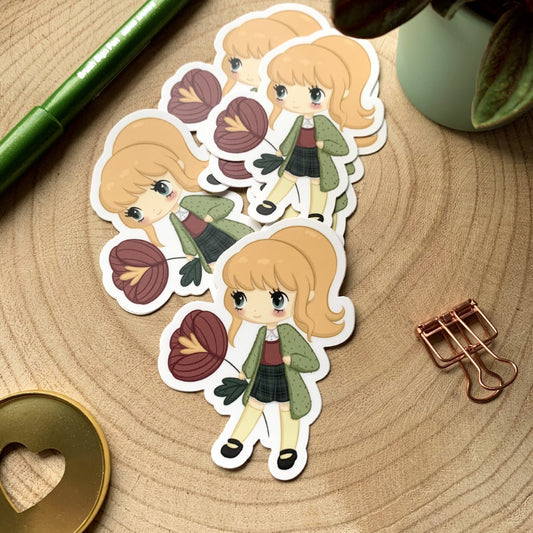 Cozy spring vinyl sticker