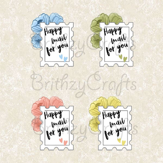 Happy mail for you floral stamps - Set of 28