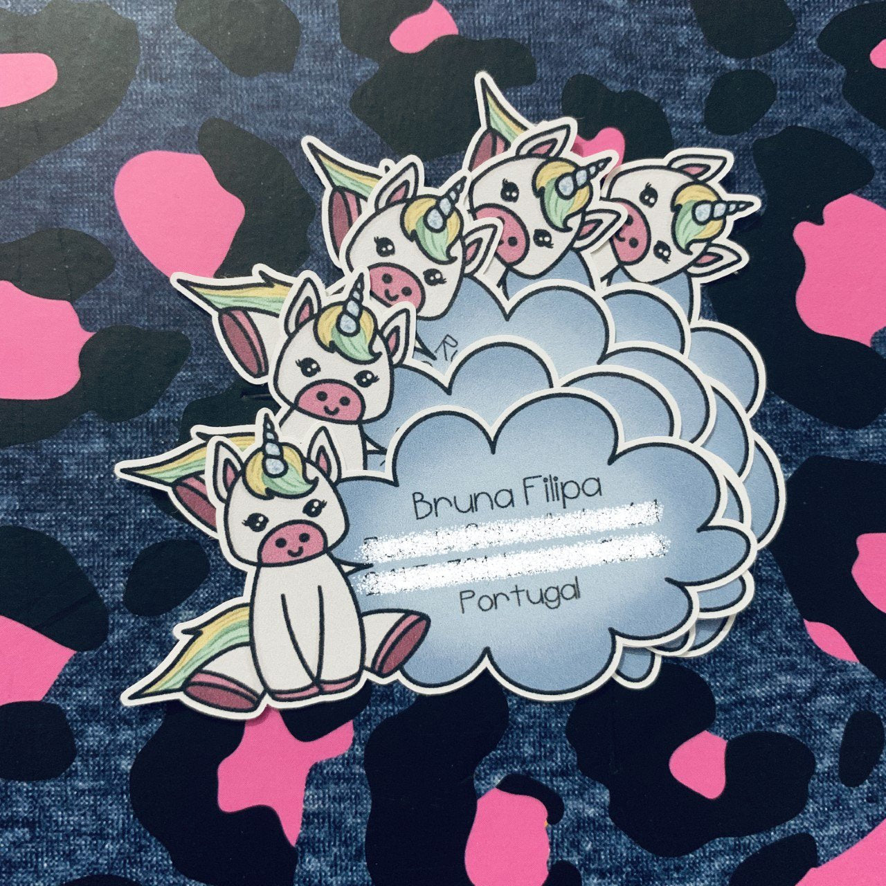 Cute Unicorn and Cloud Address Labels