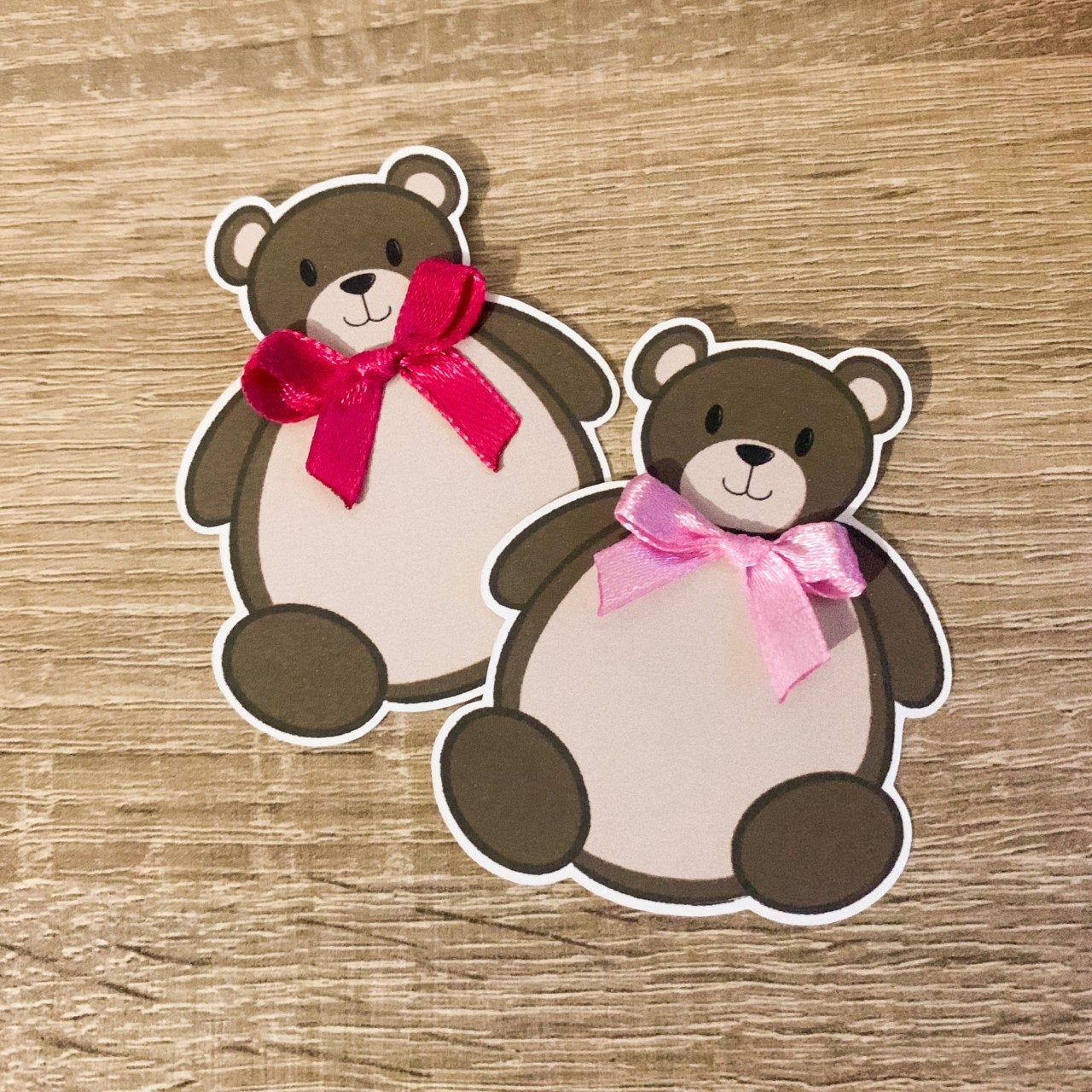 Lovely bear Die Cut with bow