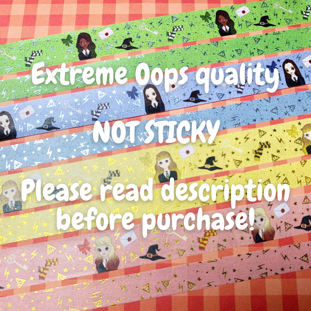 READ DESCRIPTION! - Non sticky washi tapes - silver foil