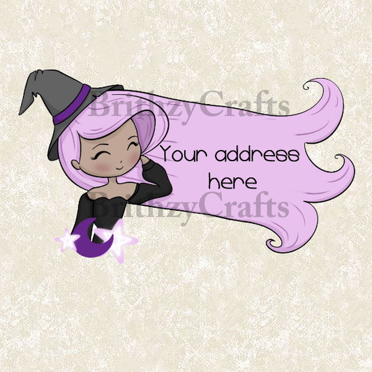 Pastel Witch Address Labels
