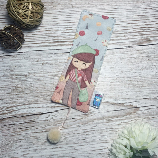 From Paris with love fabric bookmark