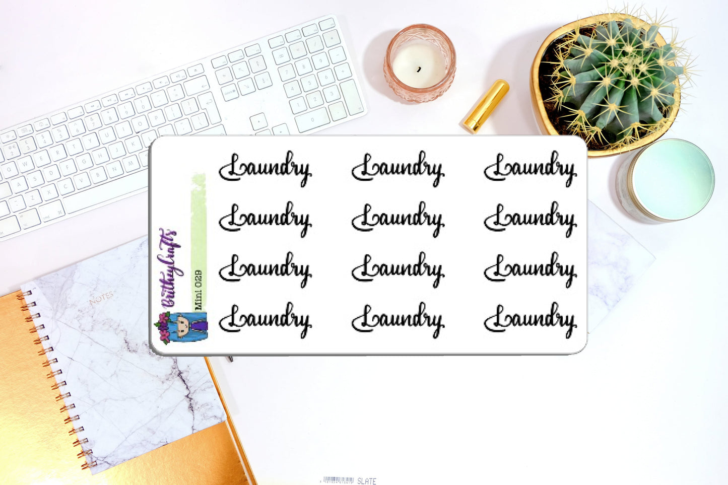 Laundry Scripts - mini sheet - mini029