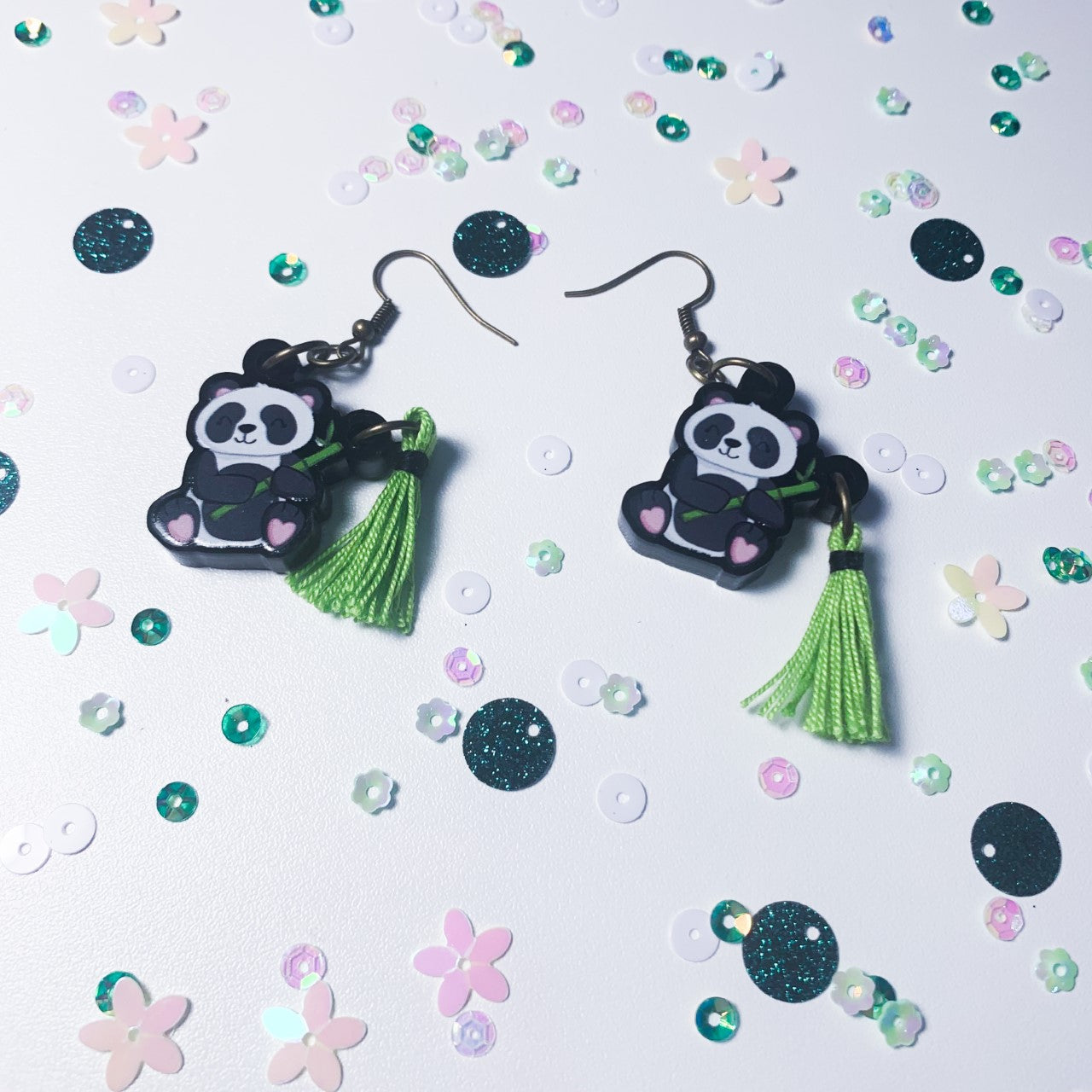 Little Panda Tassel Earrings