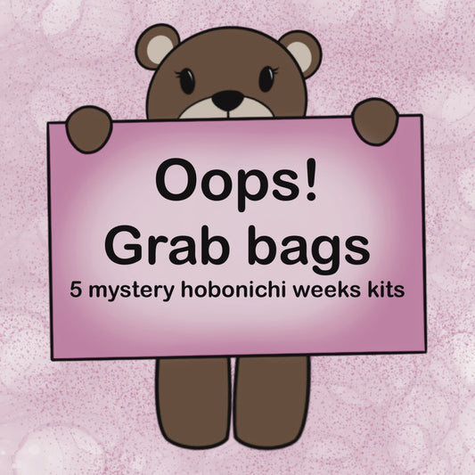 Oops grab bags - 5 Random mystery hobonichi weeks kits - Please read description