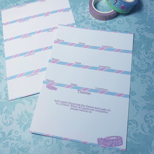 TPC - Washi Traveling postcard - Washi roll design - 300gs paper