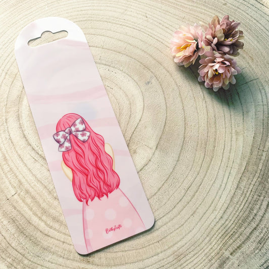 Pink hair bookmark