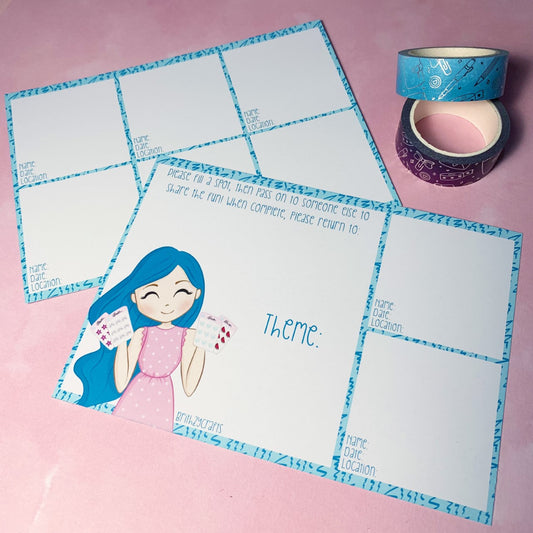 TPC - Traveling postcard - Sticker girl - 300gs paper