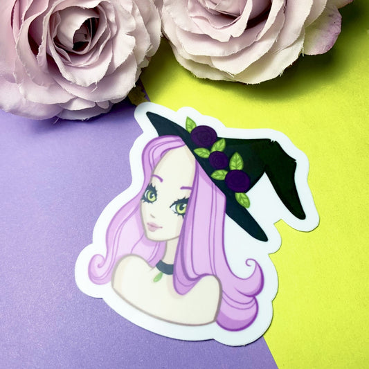 Cute witch Vinyl Sticker