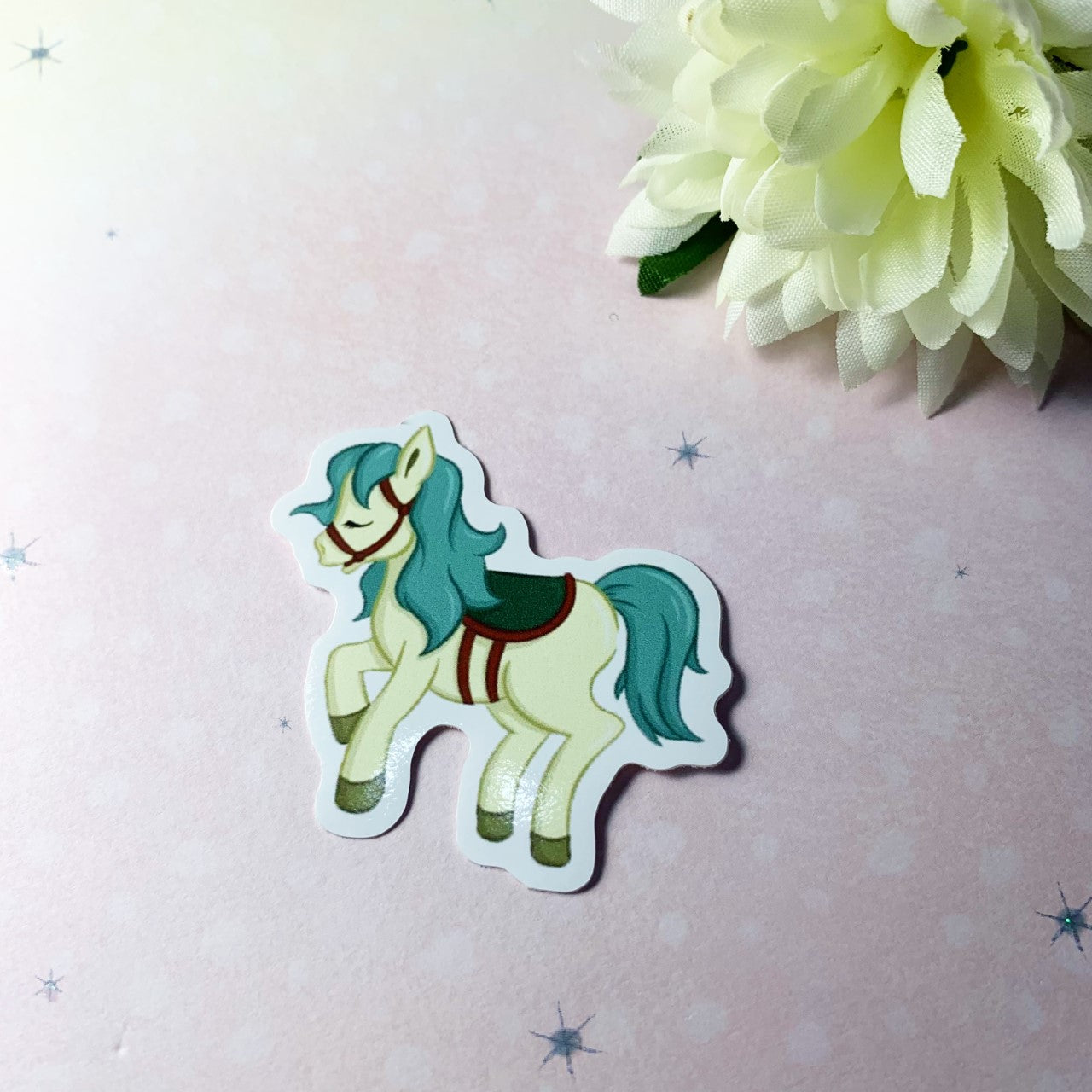 Carousel horse vinyl sticker