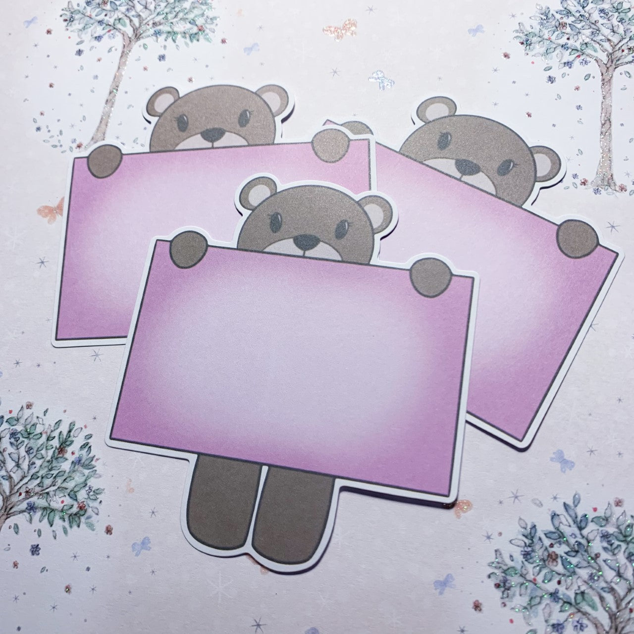 Set of 25 Little Bear Loose Sheet Die Cut Paper